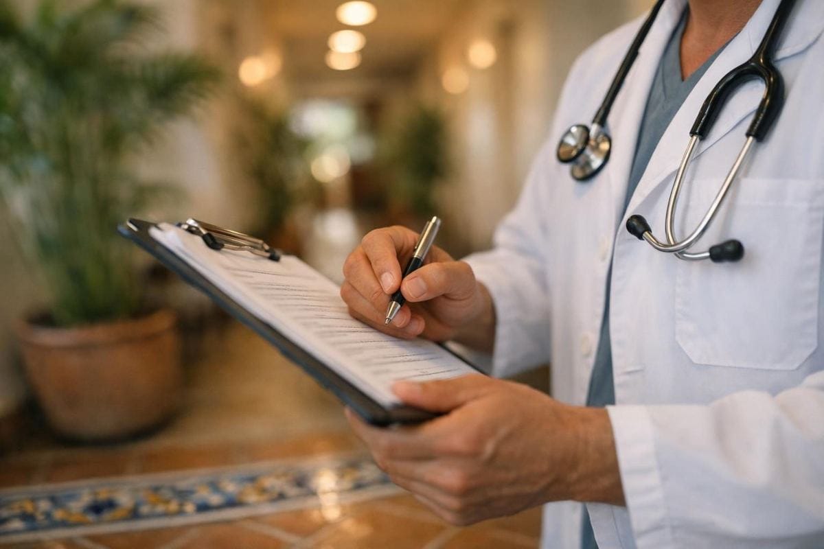 Medical professional reviewing ibogaine treatment plans and costs in Mexico